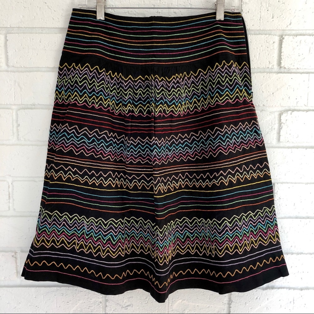 Multi-Color Embroidered Skirt